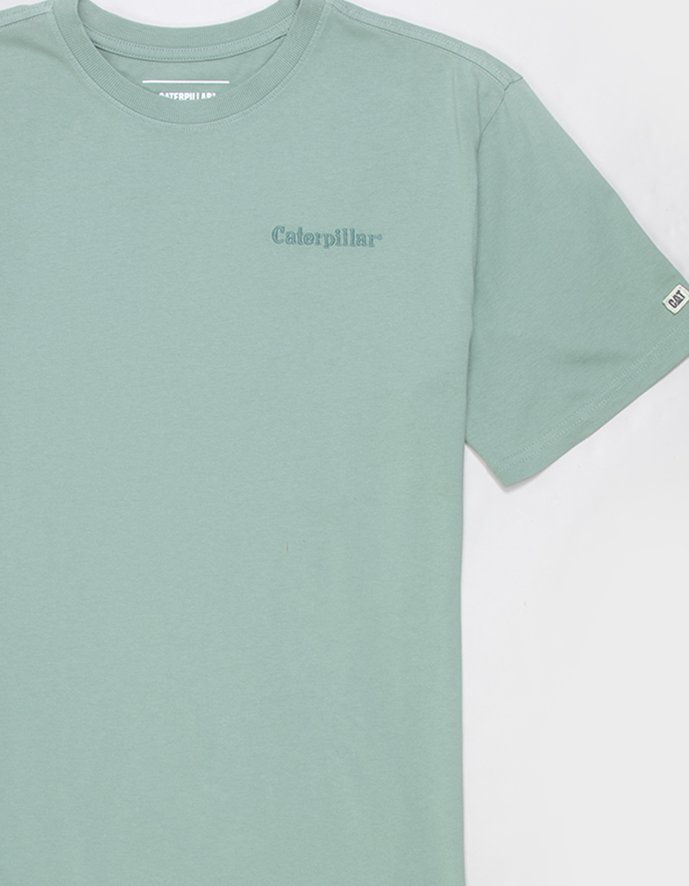 CATERPILLAR Embroidered Logo Mens Relaxed Tee - GREEN