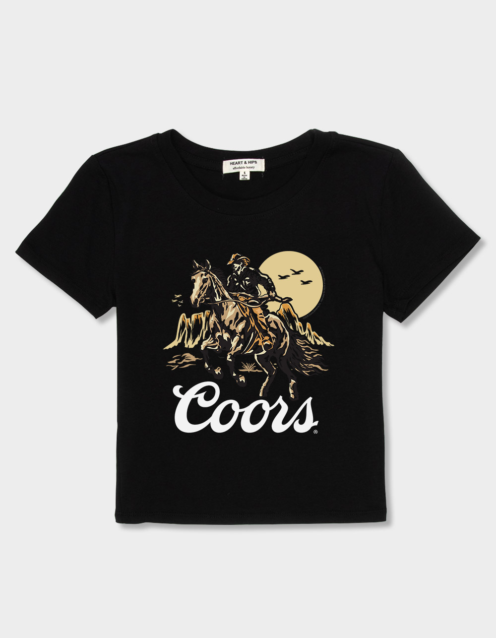 COORS Canyon Run Womens Baby Tee - BLACK