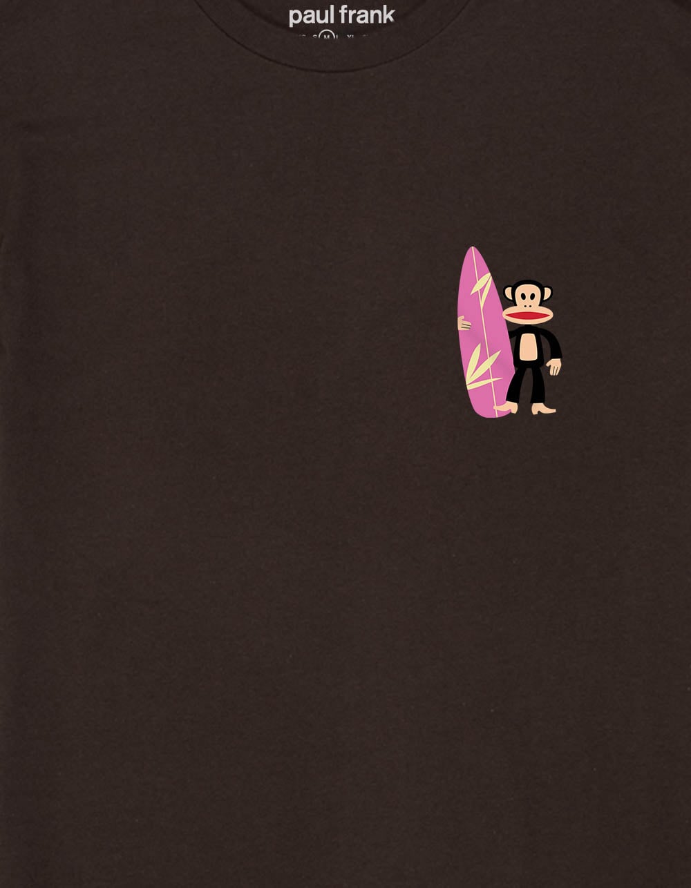 PAUL FRANK Surf Club Unisex Tee - CHOCOLATE
