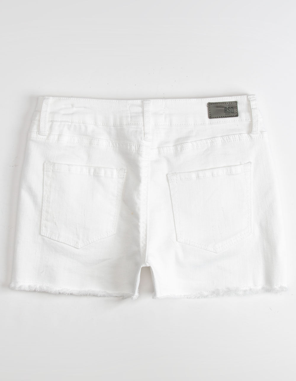 RSQ Venice Mid Rise White Girls Ripped Denim Shorts - WHITE | Tillys