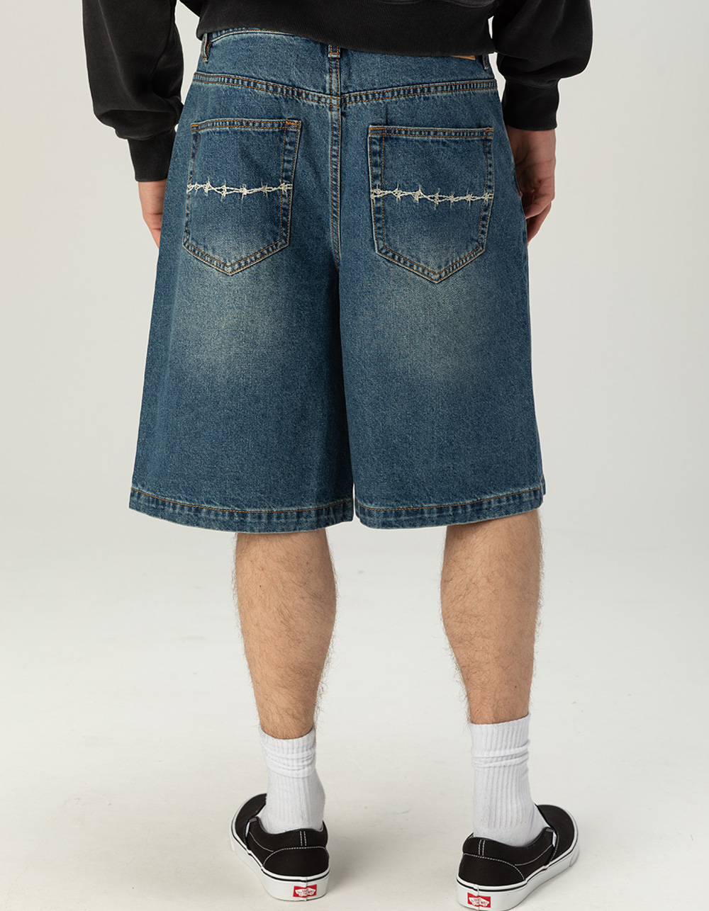 RSQ Mens Embroidered Jorts - VINTAGE MED