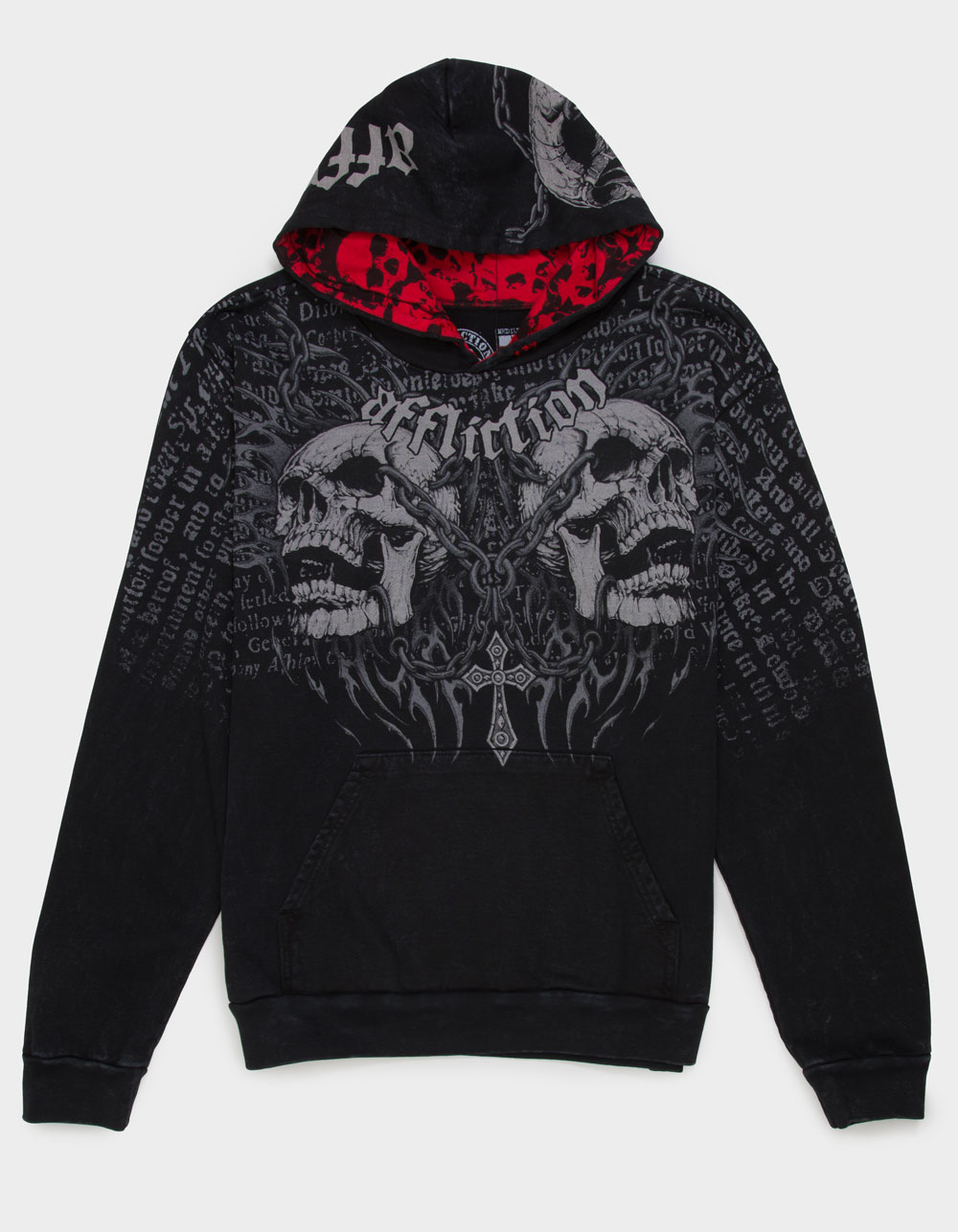 AFFLICTION Decimation Mens Hoodie - WASHED BLACK