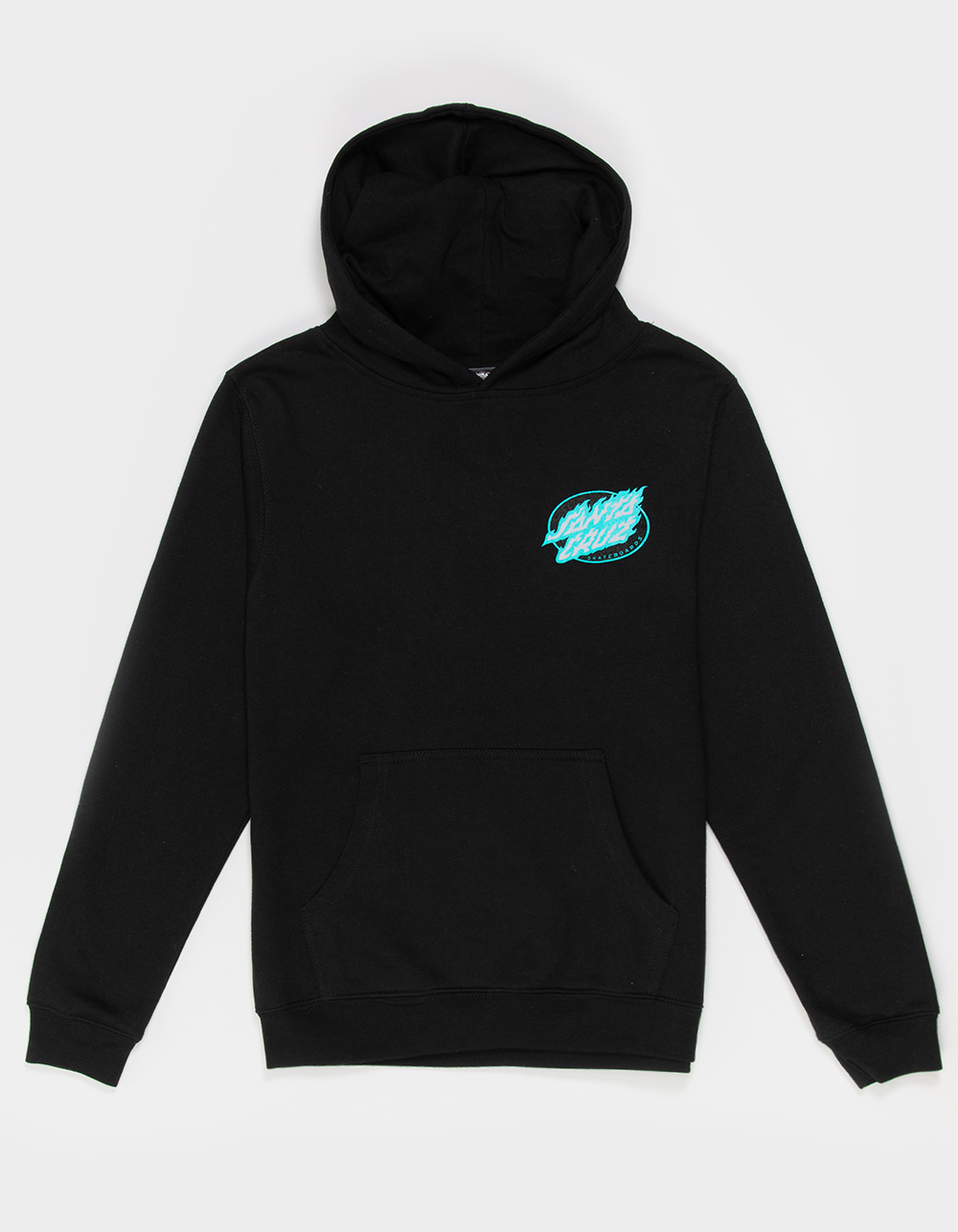 SANTA CRUZ True Oval Flame Dot Boys Hoodie - BLACK