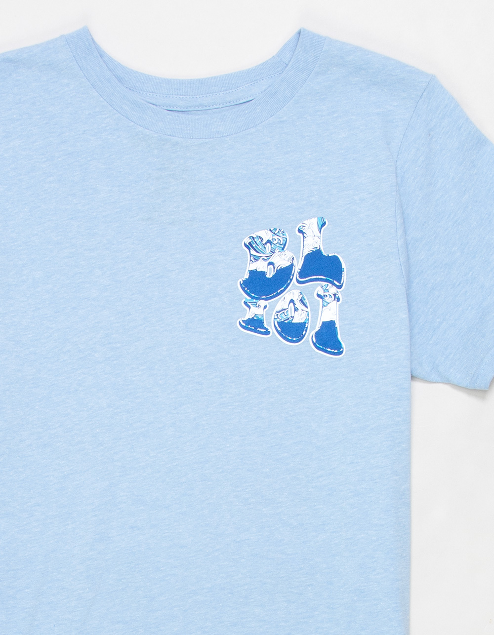 BASEBALL LIFESTYLE 101 Wave Boys Tee - LIGHT BLUE