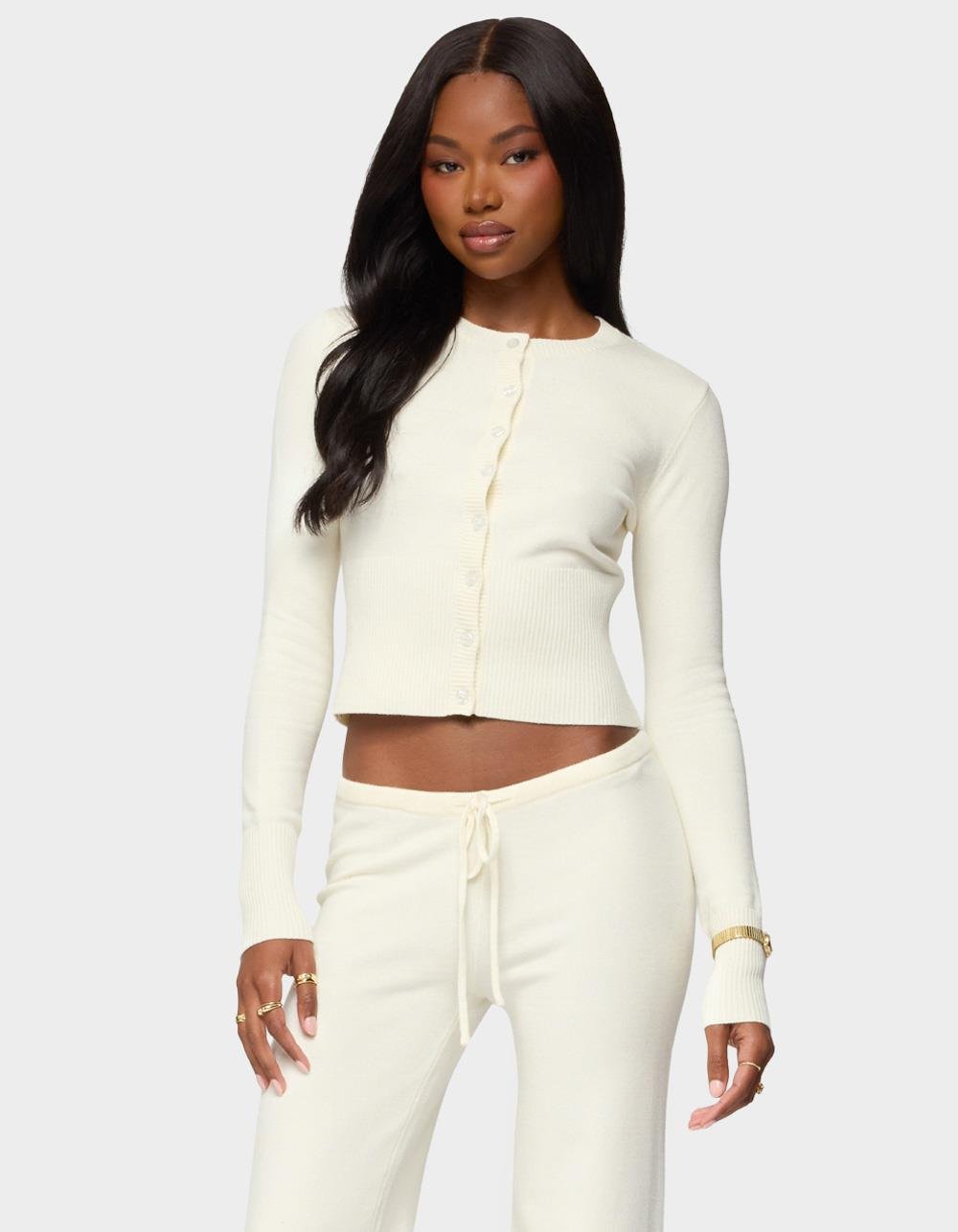 EDIKTED Montanna Rib Knit Cardigan