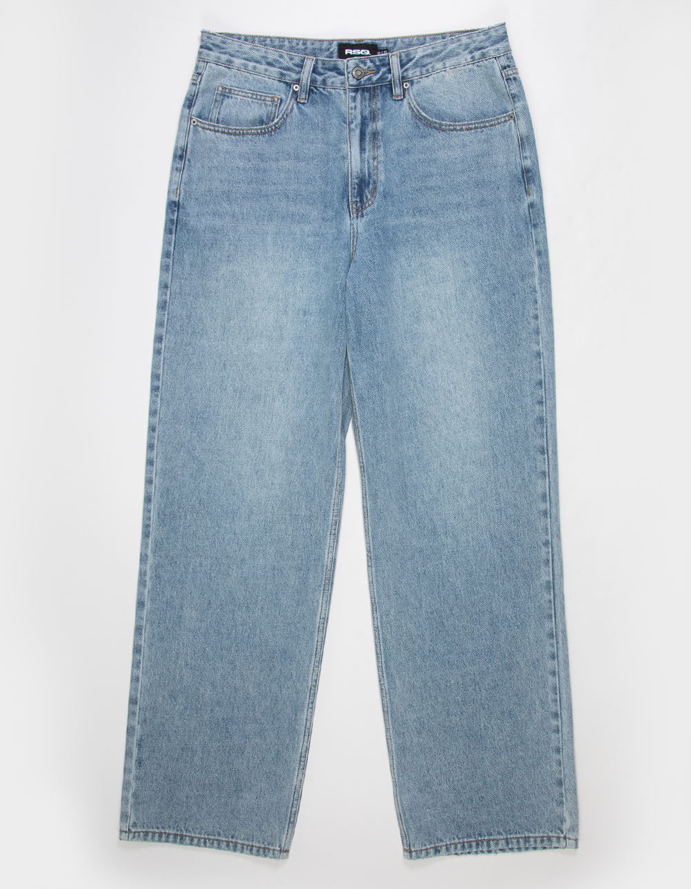 RSQ Mens Baggy Embroidered Jeans
