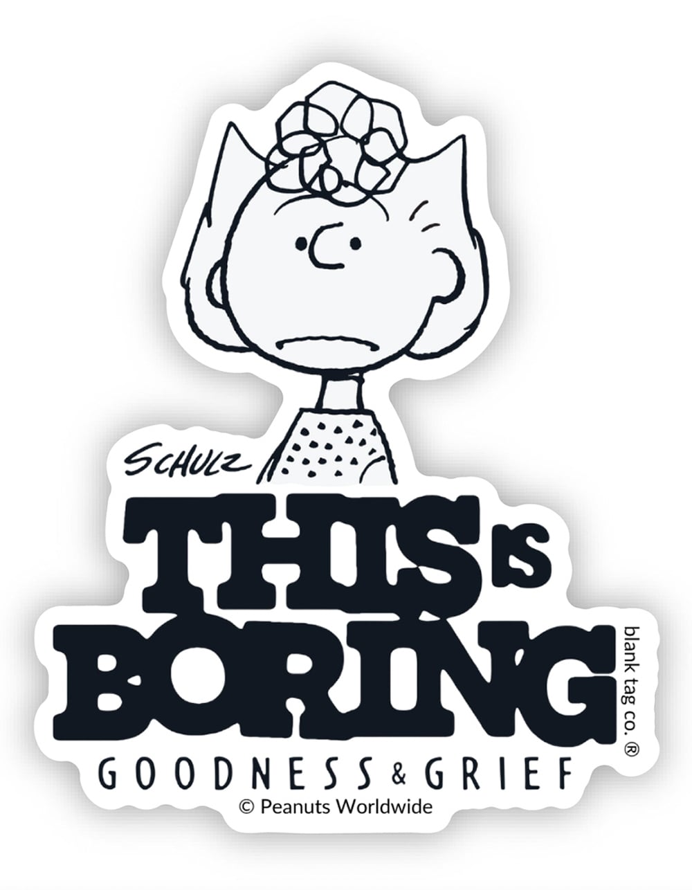BLANK TAG CO. Peanuts This Is Boring Sticker - MULTI