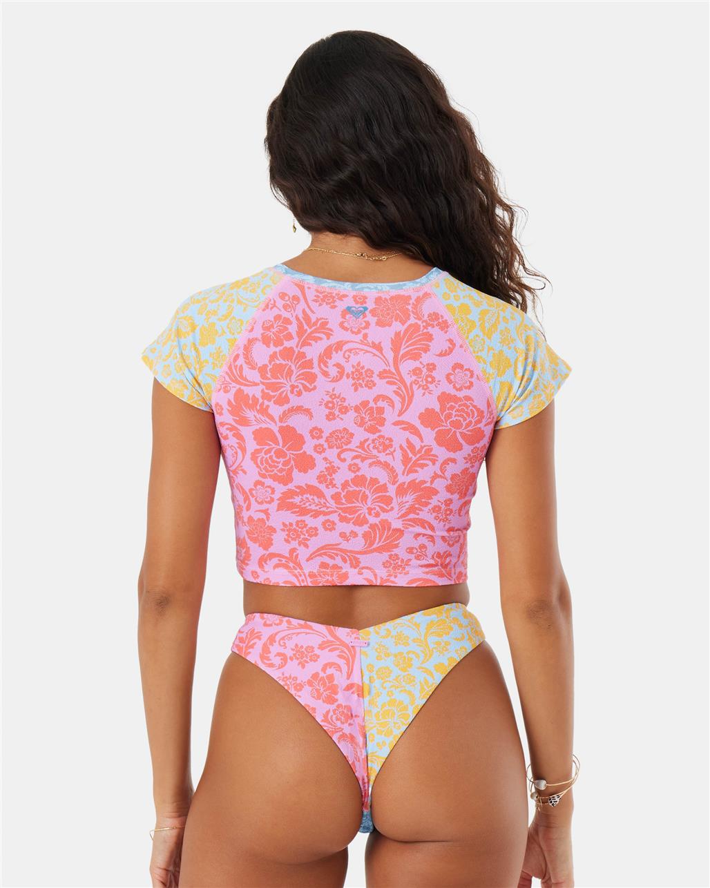 ROXY Tapestry Patchwork Cropped Womens Rashguard - MULTI