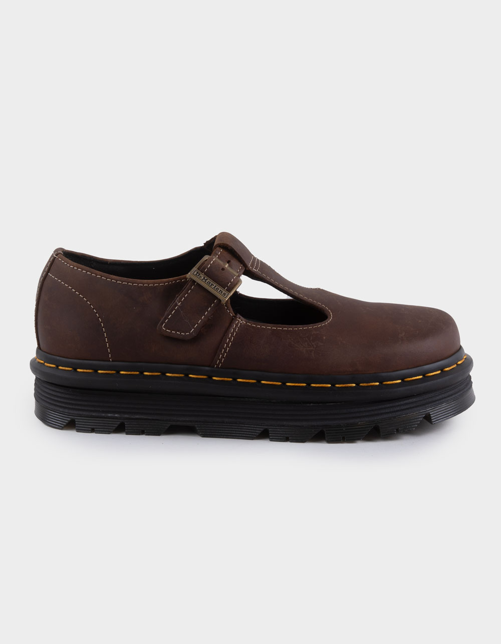 DR. MARTENS Zebzag Mary Jane Womens Shoes - DARK BROWN
