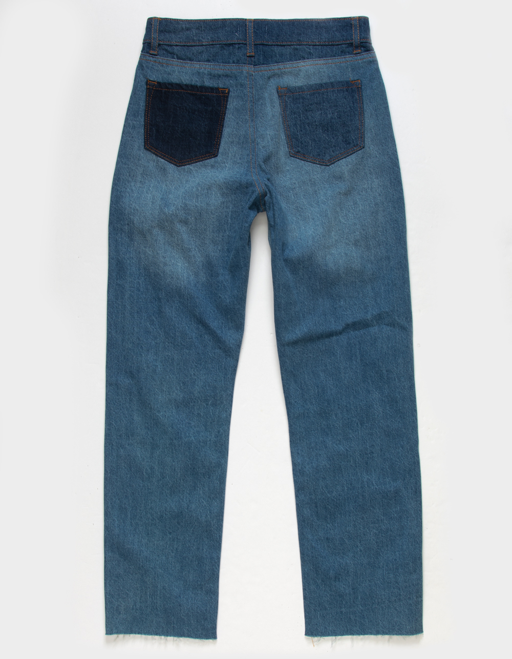 RSQ Patchwork Girls Straight Leg Jeans MEDIUM WASH Tillys