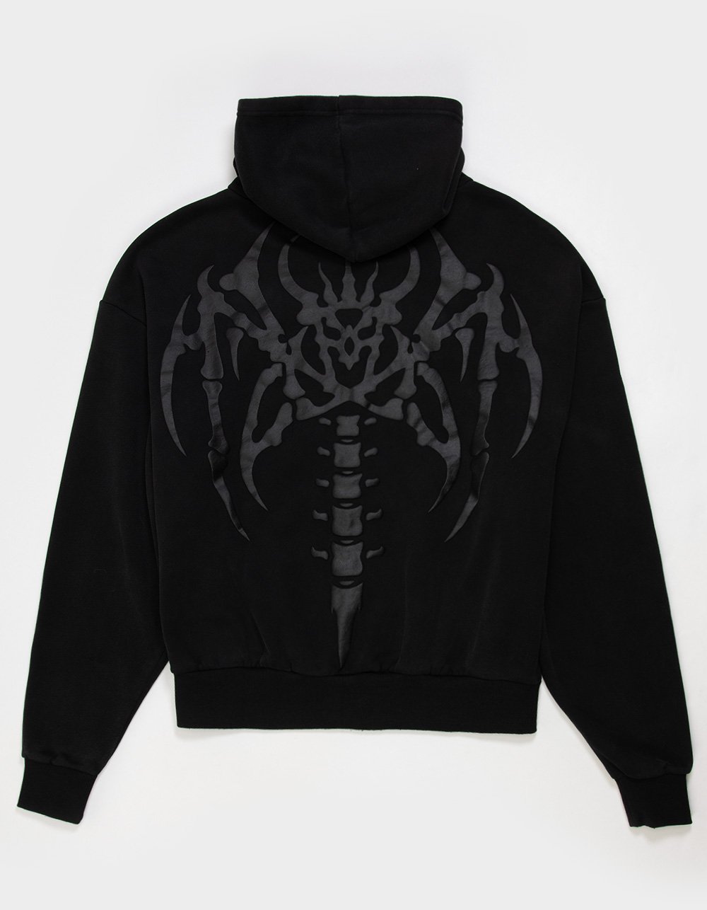 CVLA Skeleton Mens Zip-Up Hoodie - WASHED BLACK