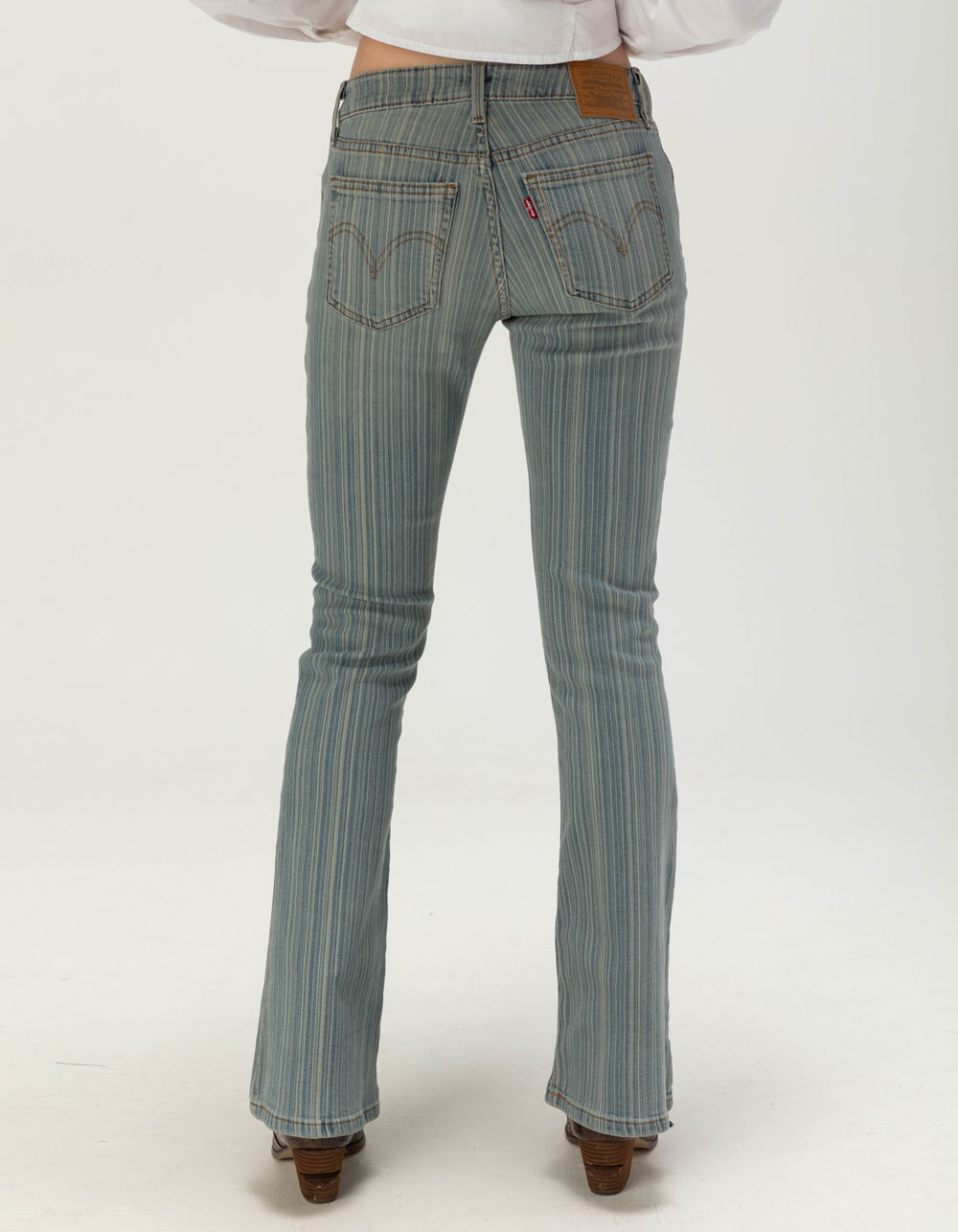 LEVI'S Premium Low Slim Boot Womens Jeans - Dust To STRIPE