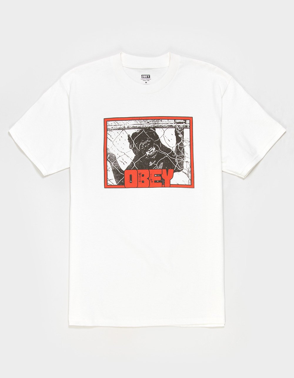 OBEY Beware Mens Tee - OFF WHITE