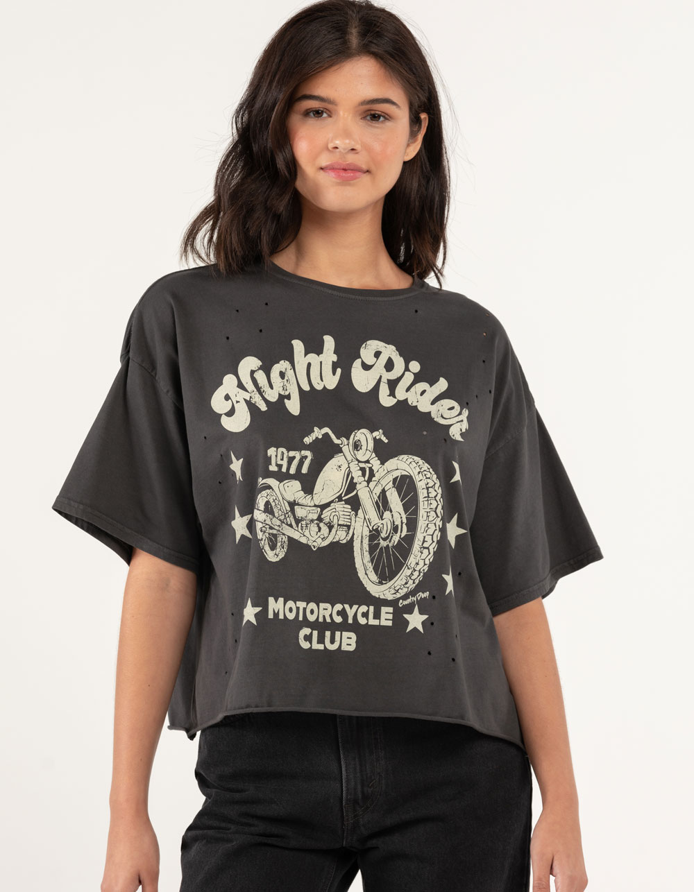 COUNTRY DEEP Night Rider Womens Tee - CHARCOAL | Tillys