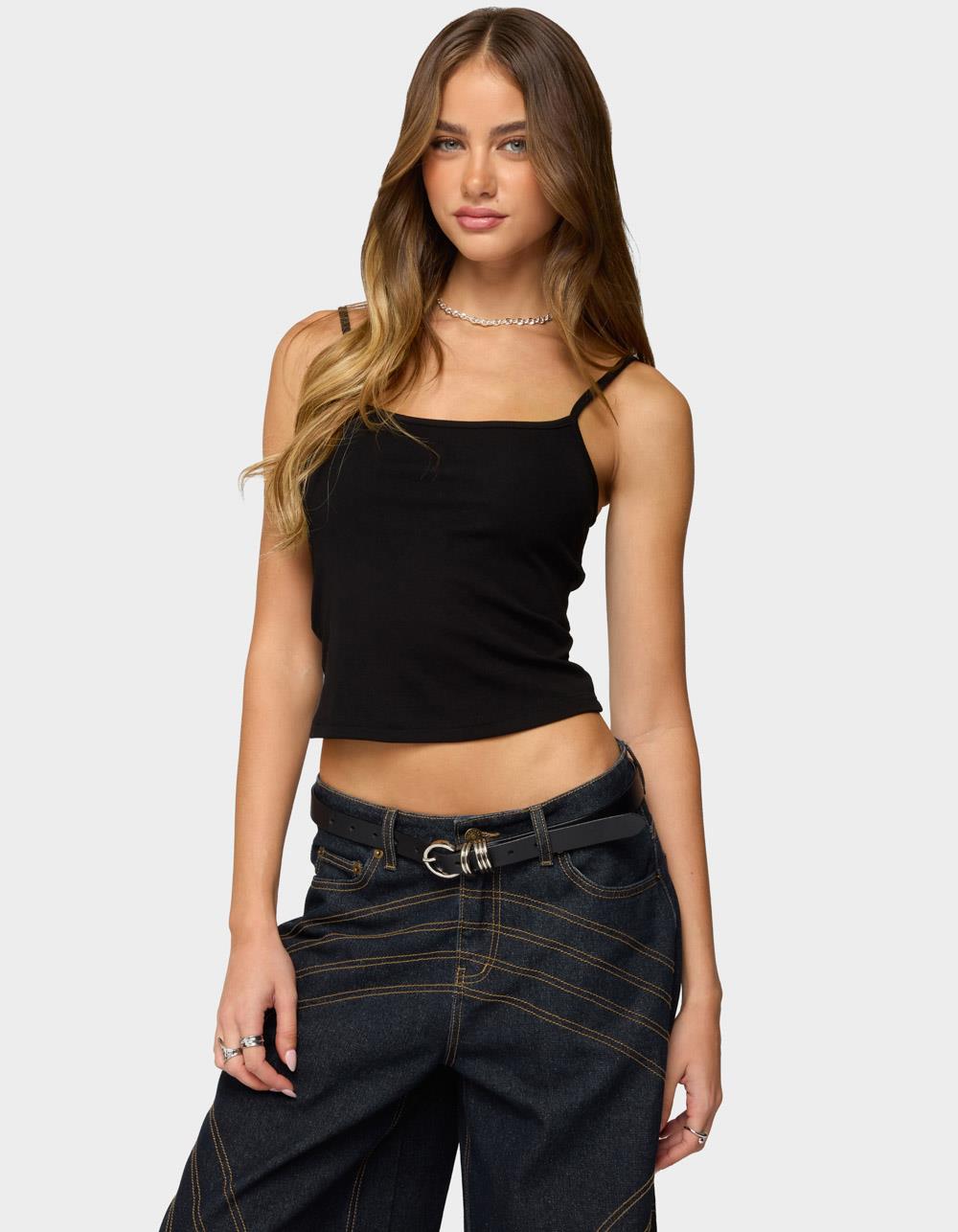 EDIKTED Deanna Tank Top - BLACK