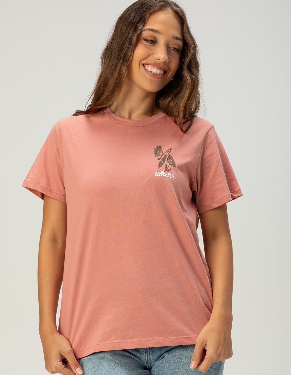 SANTA CRUZ Dizzy Daisy Womens Tee - PINK