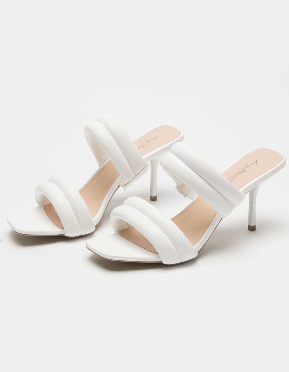 BAMBOO Quilted Mule Kitten Heels - WHITE | Tillys