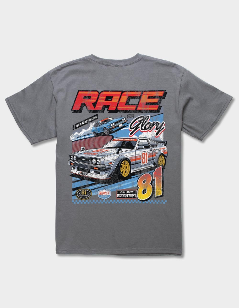 AUTO Race For Glory Unisex Kids Tee - CHARCOAL
