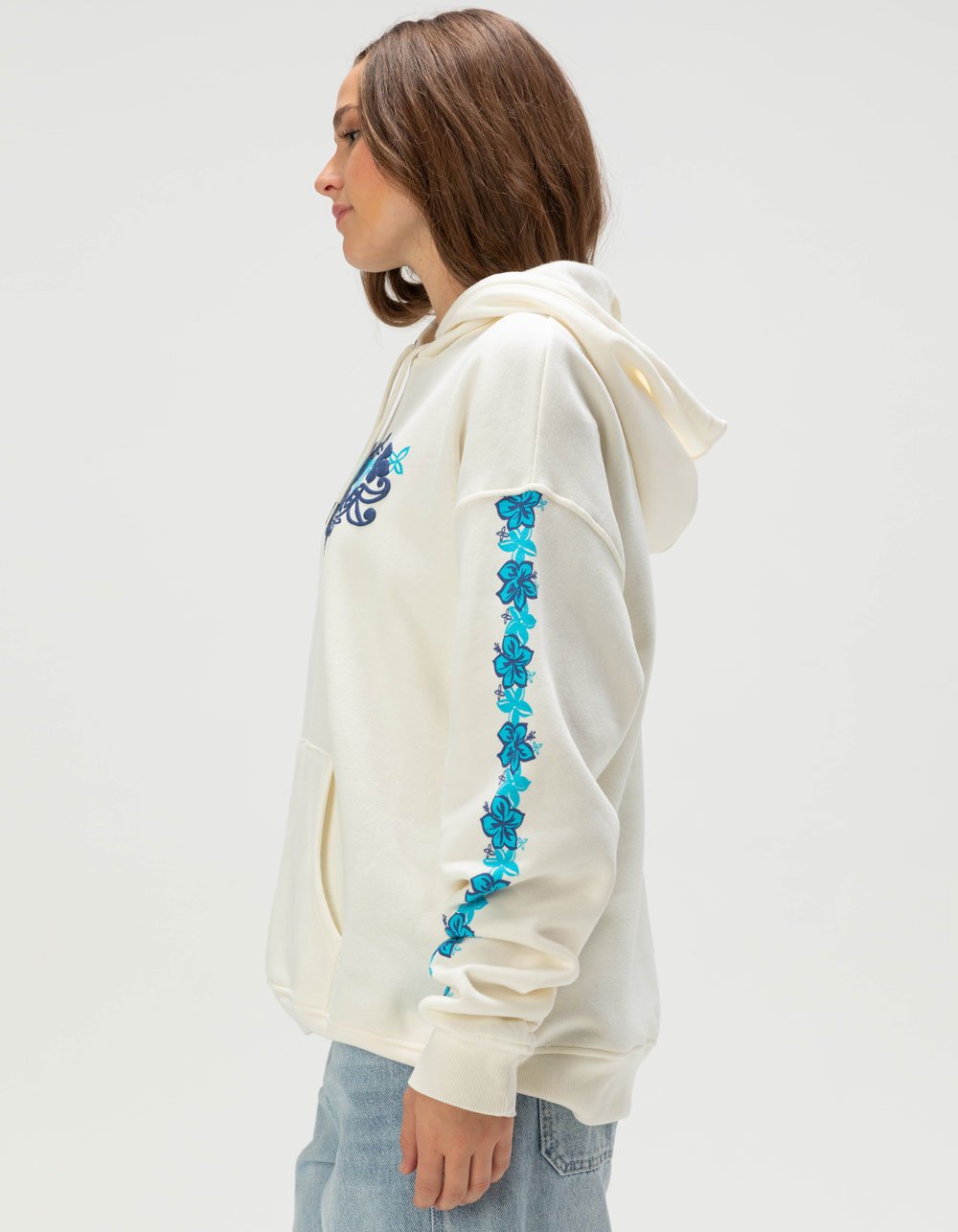 ROXY Hibiscus Womens Hoodie - OFF WHITE