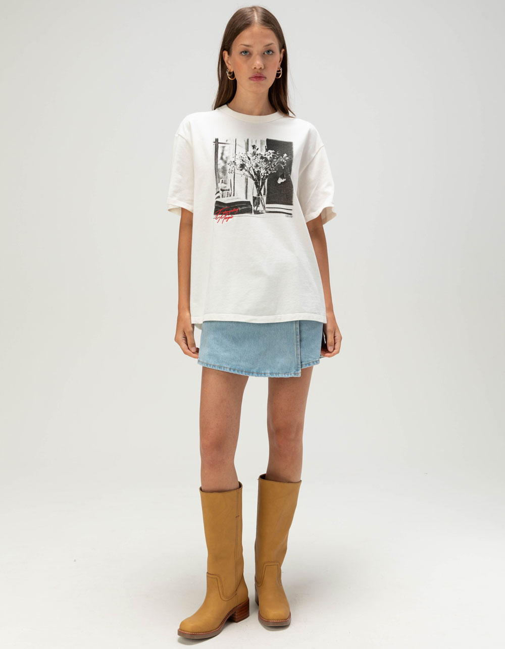 LEVI'S Tabor Moody V Womens Tee - WHITE