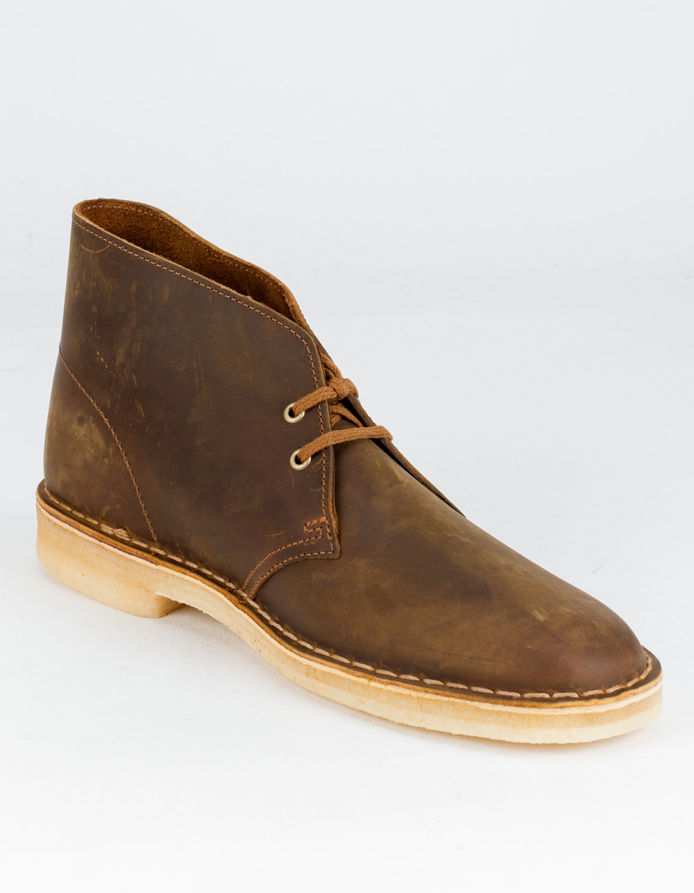 CLARKS Desert Mens Beeswax Leather Boots - BEESWAX BROWN | Tillys