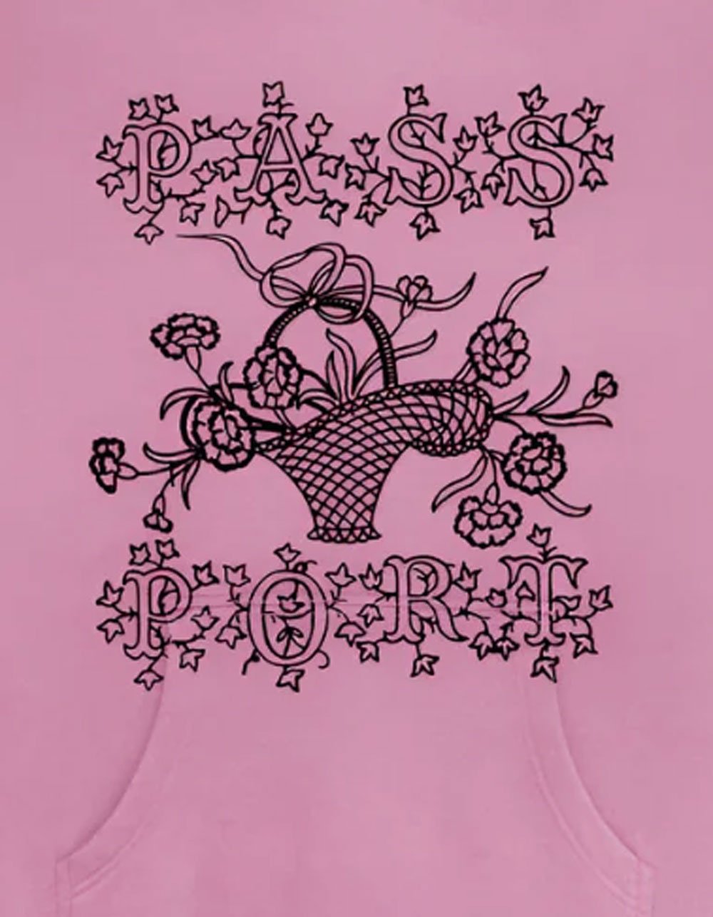 PASS~PORT Edible Flowers Mens Hoodie - LIGHT PINK