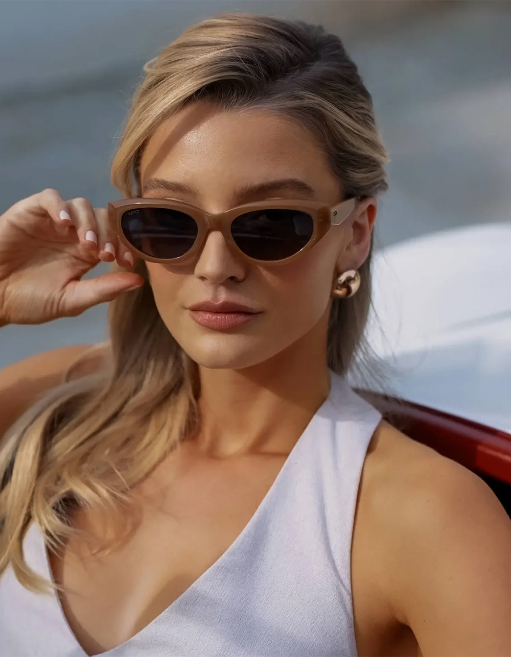 WMP EYEWEAR Loretta Polarized Sunglasses - TOFFEE