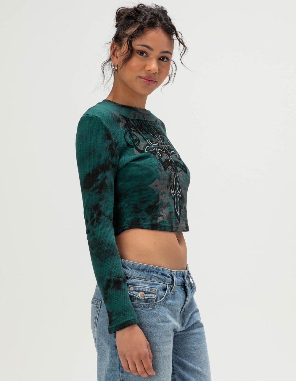 AFFLICTION Daredevil Womens Thermal - EMERALD