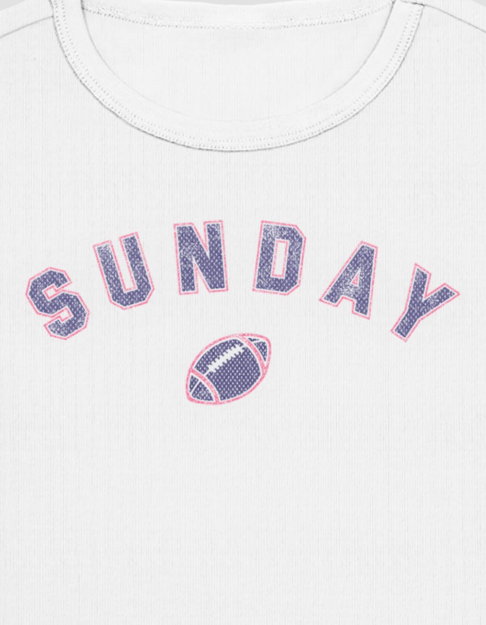 FOOTBALL Sunday Womens Baby Tee - CREAM