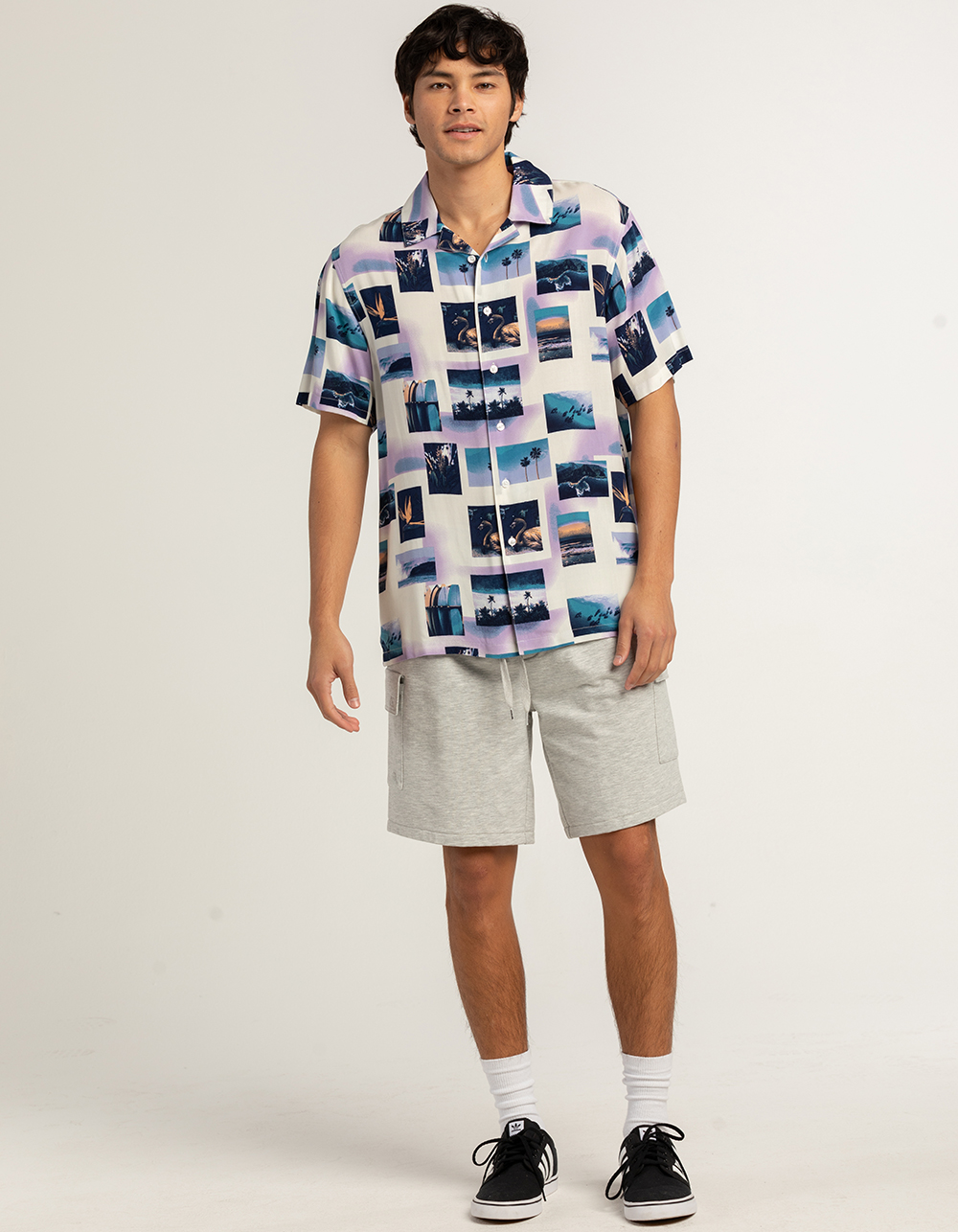 Rsq Photo Reel Button Up Shirt - Multi-Colored - Small