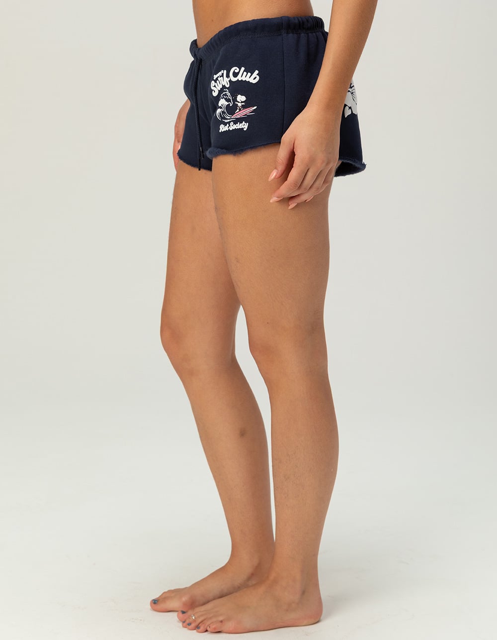 RIOT SOCIETY x Peanuts Snoopy's Surf Club Womens Micro Shorts - NAVY