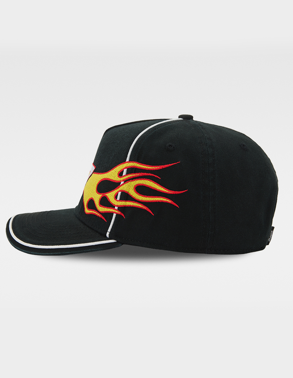 Six Seven Flame Snapback Hat - BLACK COMBO