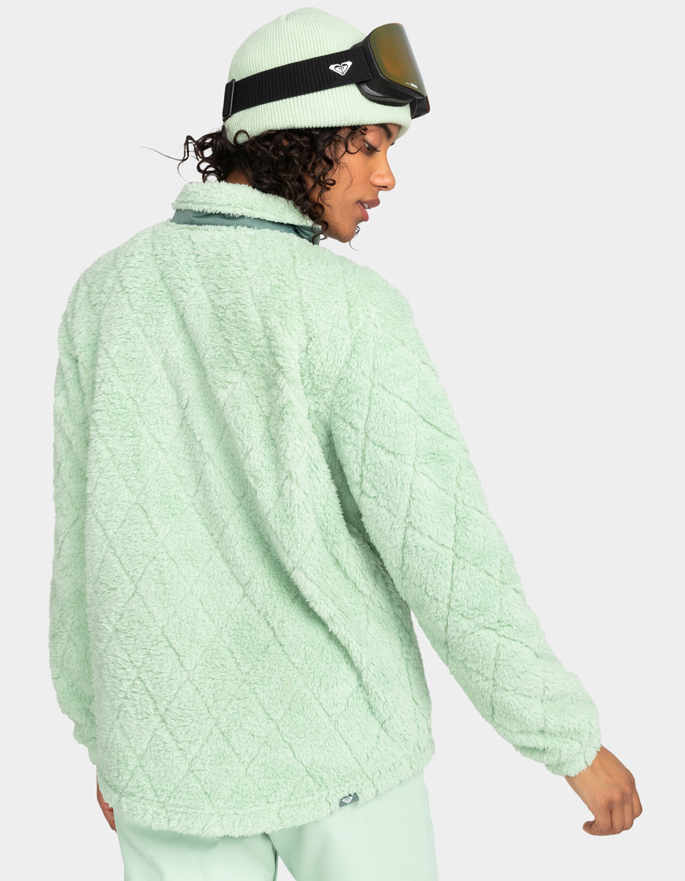 ROXY Alabama Womens Technical Sherpa Fleece - MINT