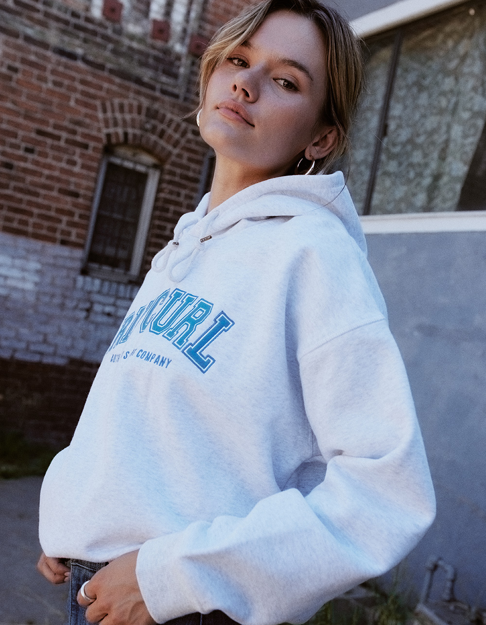 RIP CURL Varsity Womens Hoodie - HEATHER GRAY | Tillys
