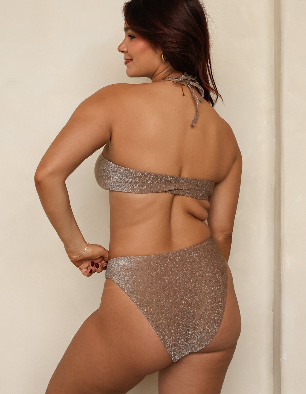 DIPPIN' DAISY'S Amalfi String Tie Bandeau Bikini Top - LIGHT BROWN