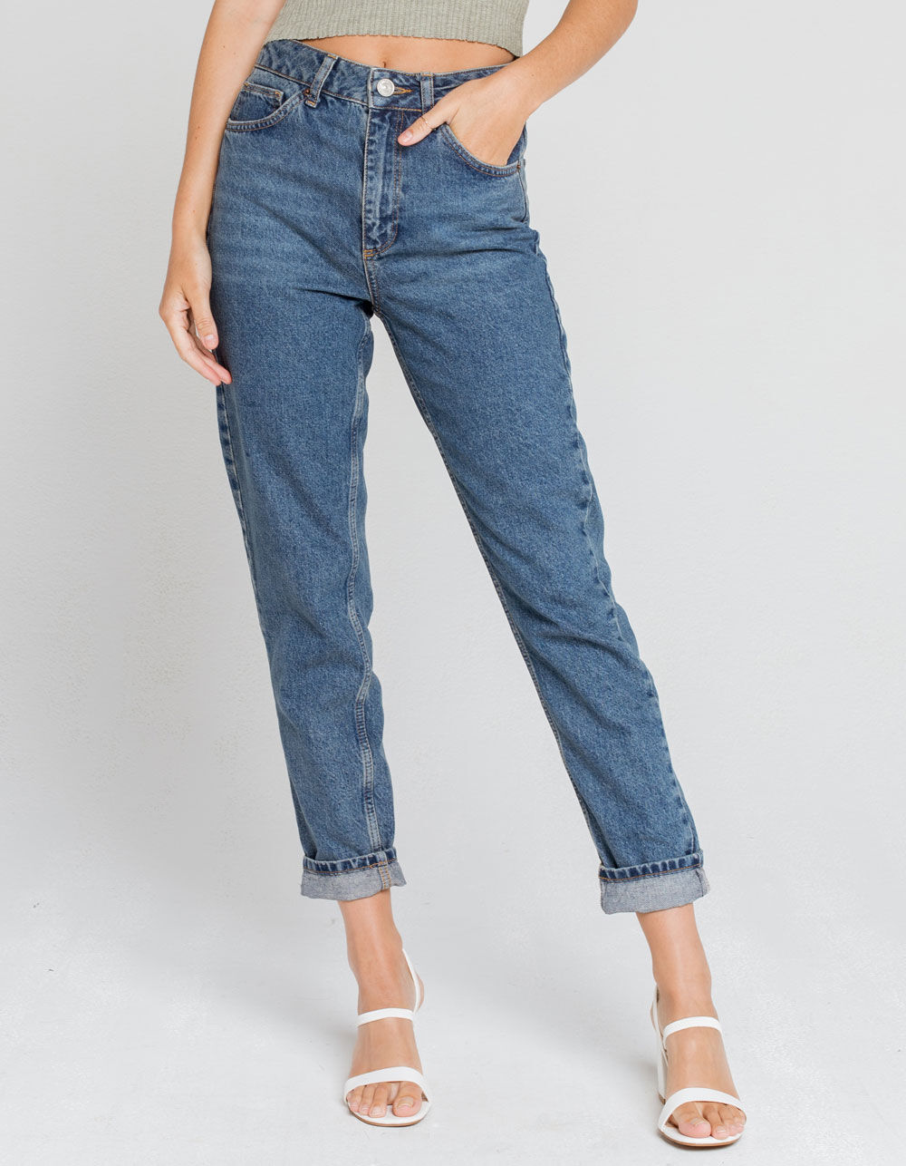 BDG Outfitters Womens Mom Jeans - DARK Tillys