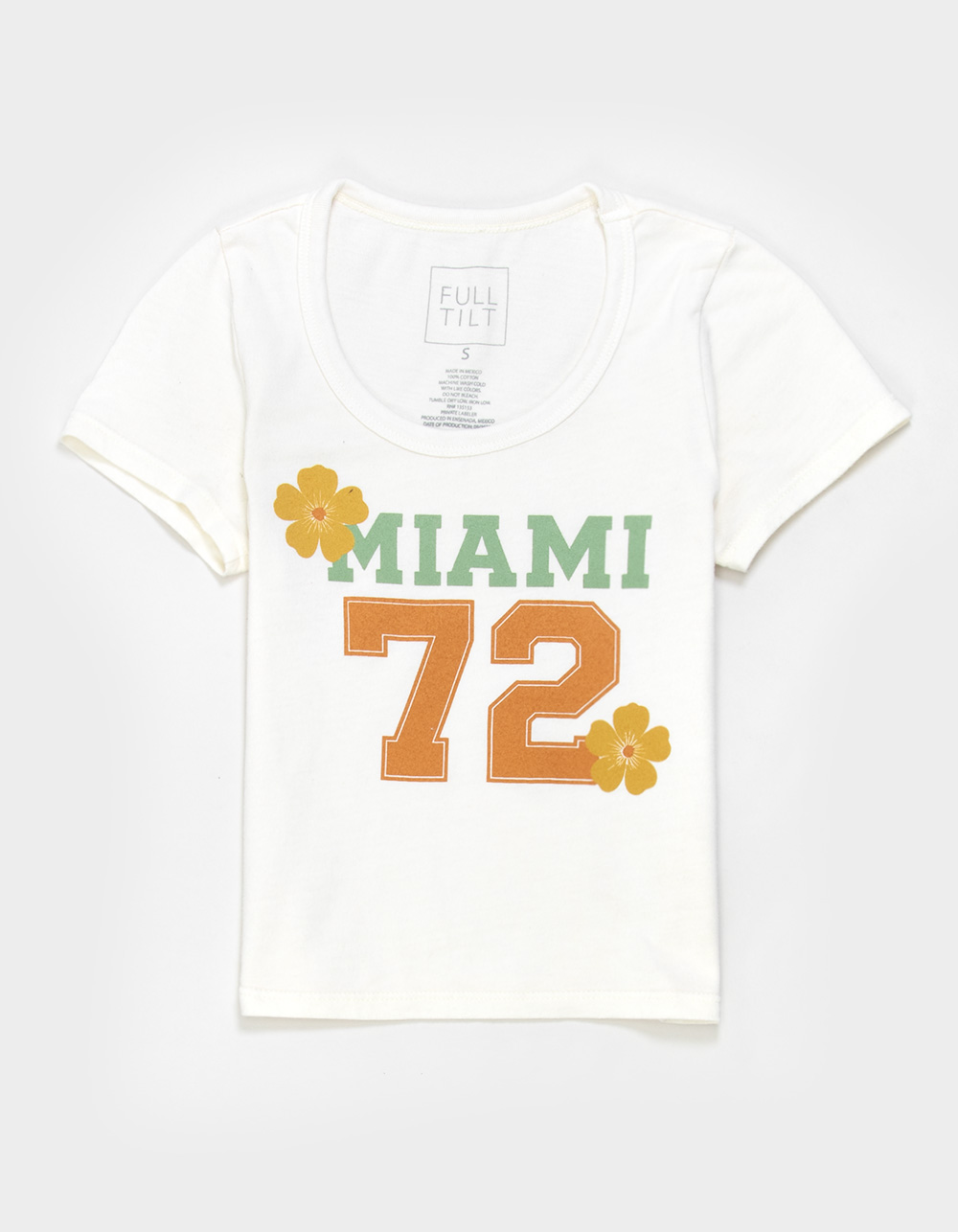 FULL TILT Miami 72 Girls Baby Tee - CREAM