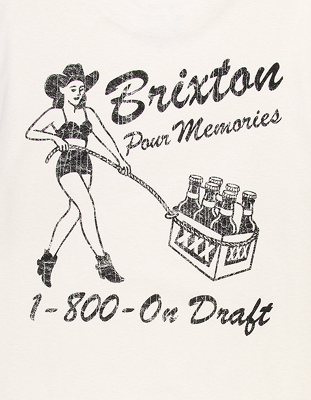 BRIXTON On Draft Mens Tee - CREAM