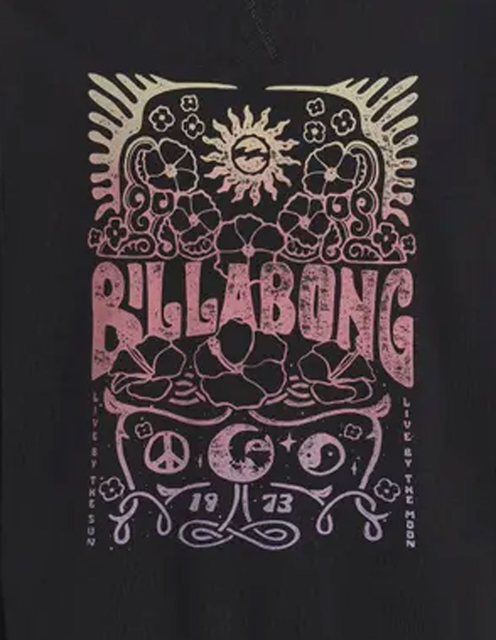 BILLABONG Sun Moon Girls Crewneck Sweatshirt - BLACK