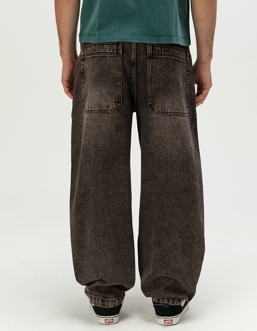 RSQ Mens Skater Baggy Jeans - WASHED BLACK