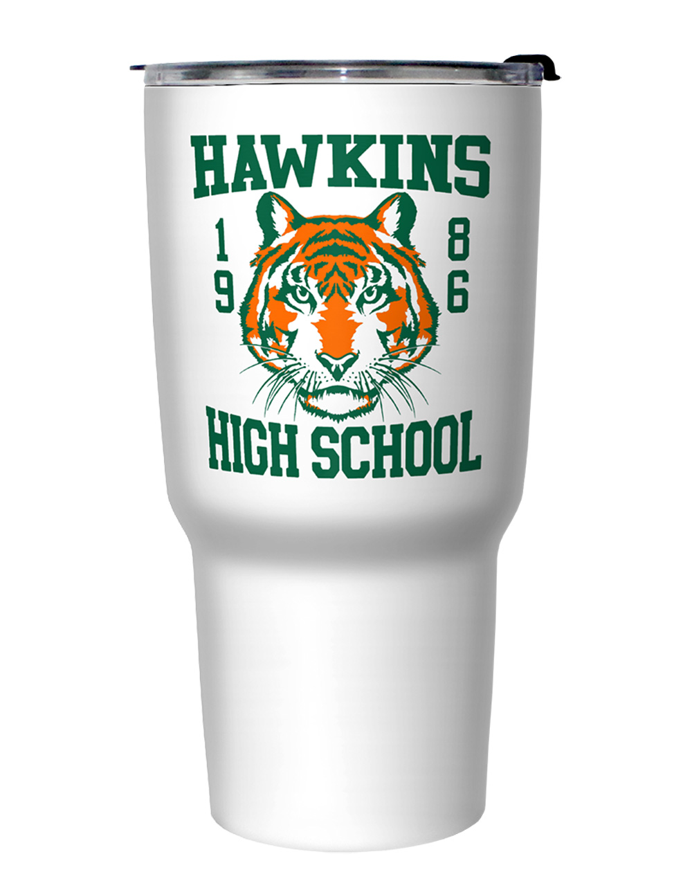STRANGER THINGS 27 oz Hawkins High School Travel Mug - WHITE