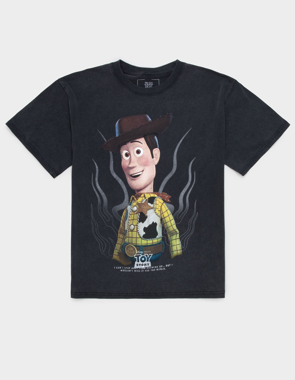 DISNEY Pixar Toy Story Woody Mens Boxy Tee - WASHED BLACK