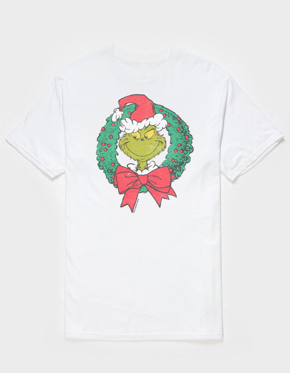 DR. SEUSS Grinch Wreath Unisex Tee - WHITE