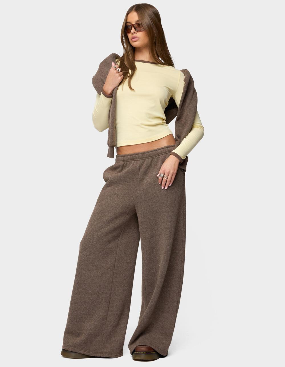 EDIKTED Zander Contrast Long Sleeve Tee - YELLOW