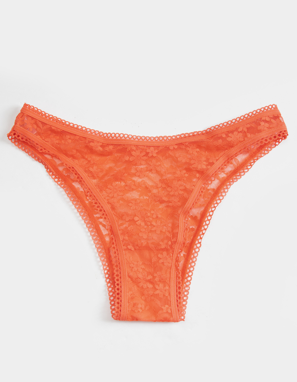 FULL TILT Lace High Leg Cheeky Panties DARK CORAL Tillys