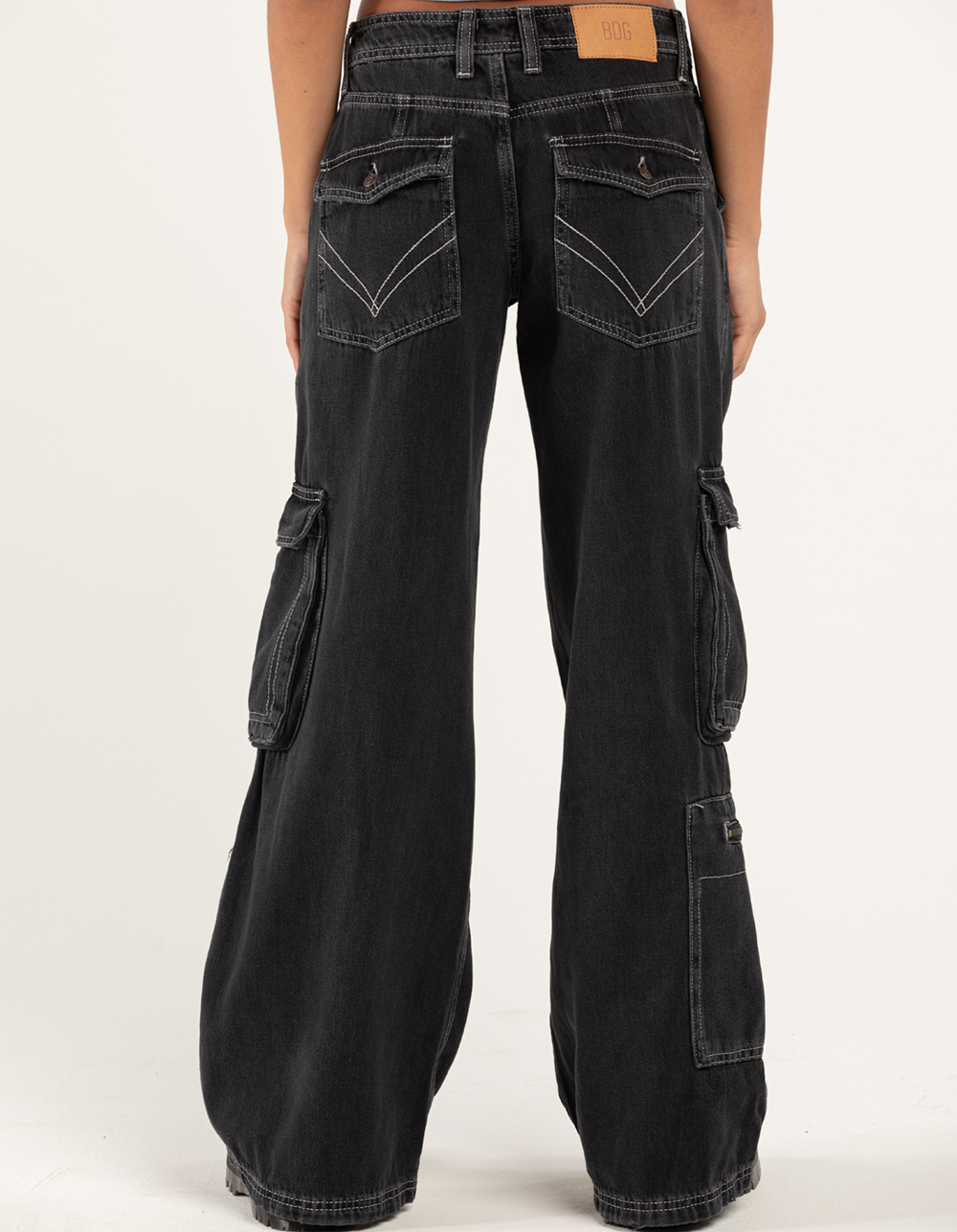 BDG Urban Outfitters Womens Cargo Puddle Pants - BLACK | Tillys