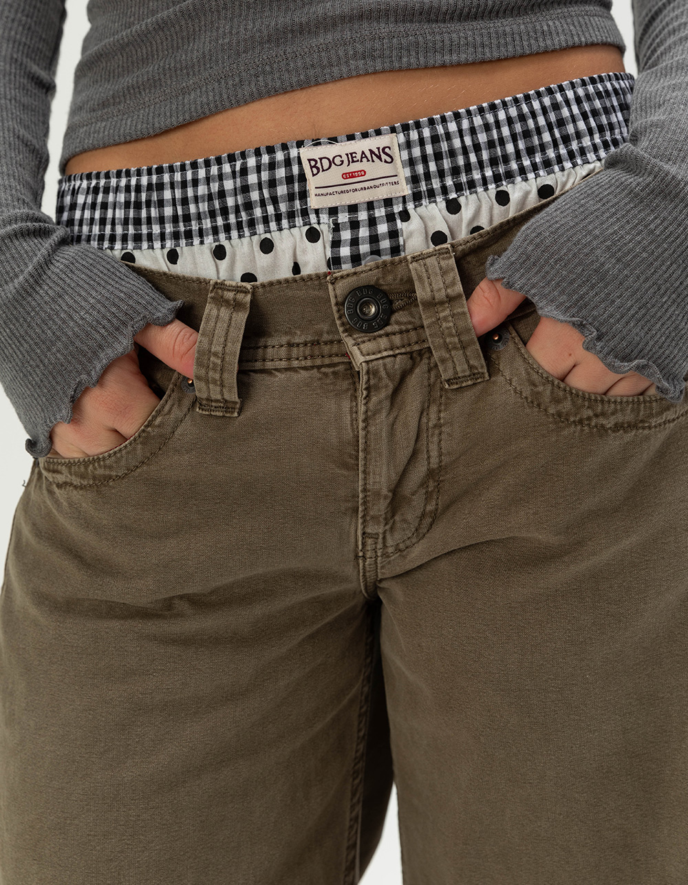 BDG Urban Outfitters Kayla Cocoon Womens Jeans - KHAKI