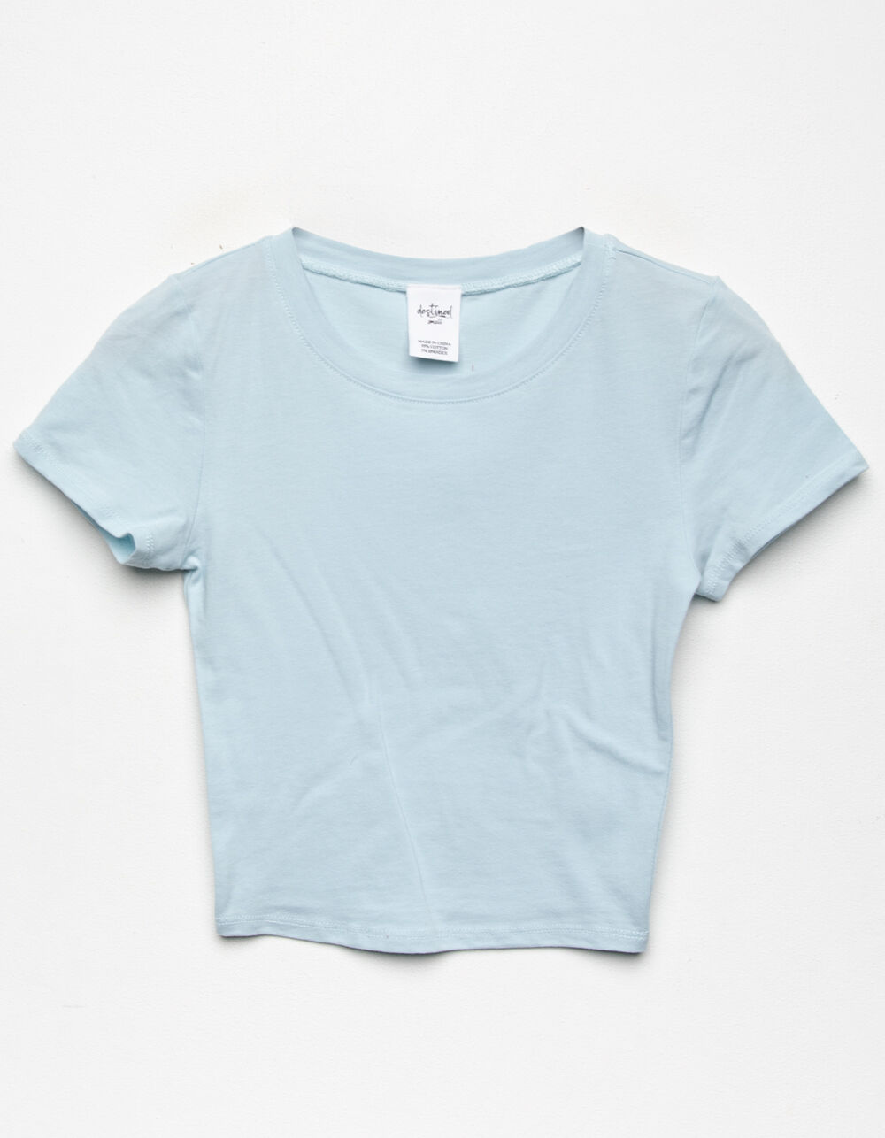 FULL TILT Essentials Womens Baby Tee LIGHT BLUE Tillys