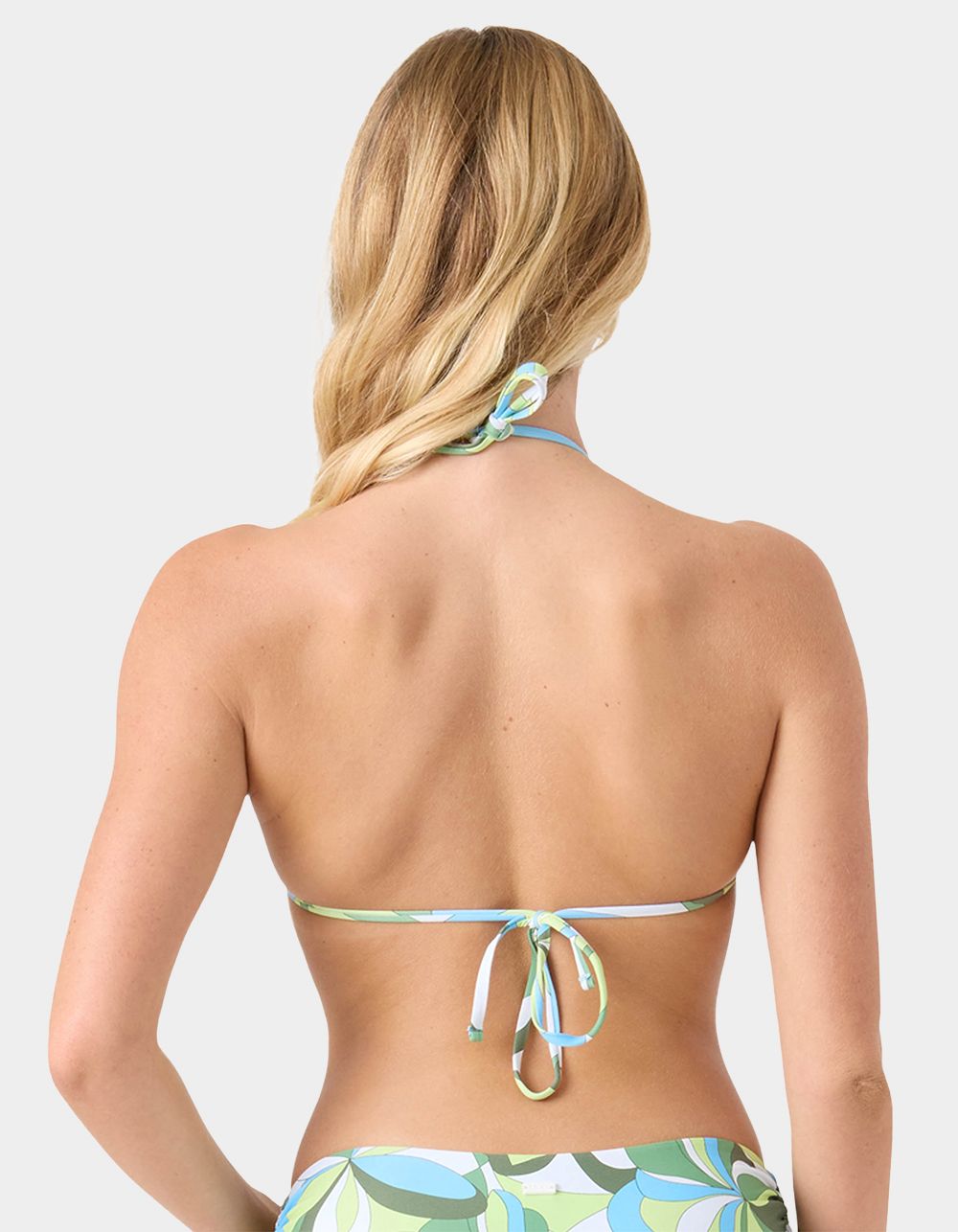 ROXY Surf Break Mini Tiki Triangle Womens Bikini Top - GREEN COMBO