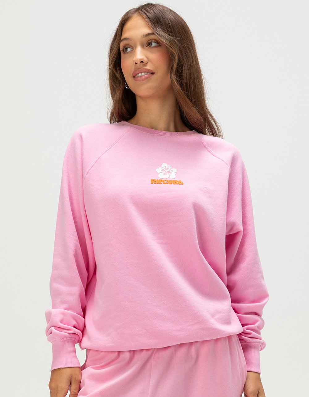 RIP CURL Luxe Surf Womens Crewneck Sweatshirt - PINK